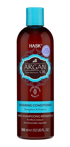 Imagen 3 de 8 de Hask Pack X2 Shampoo + X1 Acondicionador Argan Oil 355 Ml