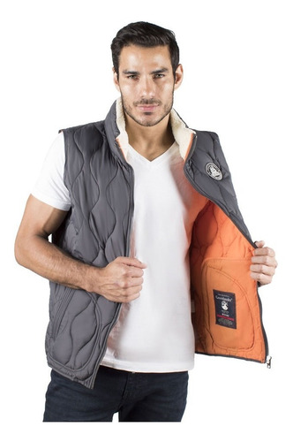 Chaleco Hombre Greenlander Vcap6988 Cuello Alto Borrega