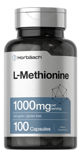 Horbäach L Metionina 1000mg   100 Cápsulas   Sin Omg Sin