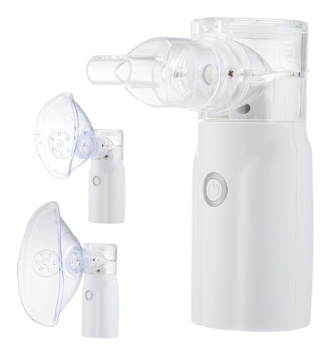 Nebulizador Inalador Ultrassônico Portátil Usb Bivolt Pilha Cor Branco