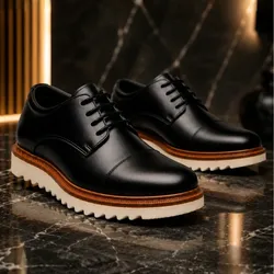 Sapato Social Masculino Gugi Oxford Confortável 5401-gg Preto 40 Br - R$ 78,90