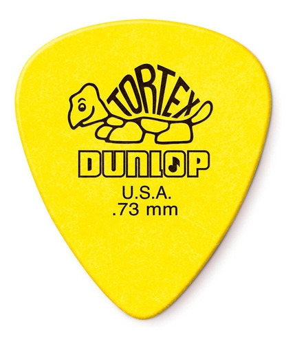 Kit 12 Palheta Dunlop Tortex 0.73mm Amarela Delrin 418r73