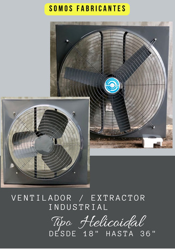 Extractor/ventilador Industrial Tipo Avicola 30 PuLG