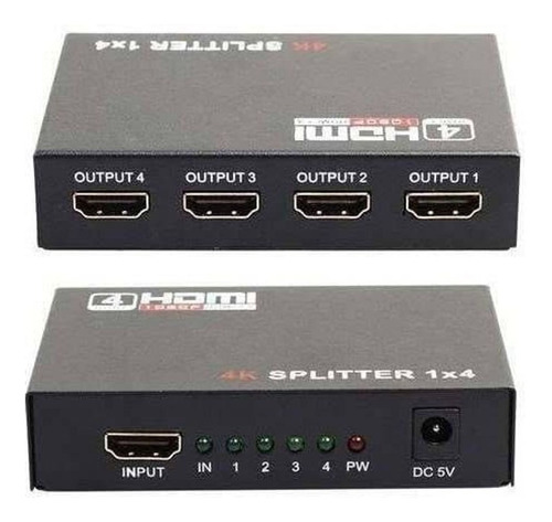 Imagem 5 de 7 de Distribuidor Divisor Splitter Hdmi 1x4 1.4v Full Hd 3d 1080p