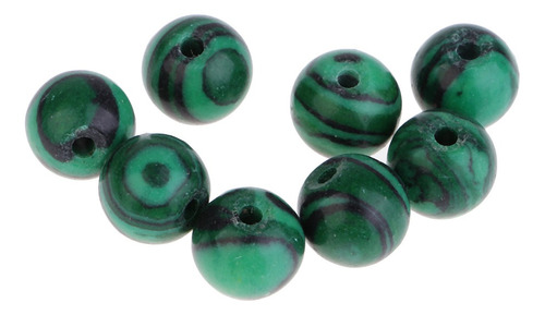 50 Pcs 8mm Verde Natural Malaquita Contas Grande Buraco
