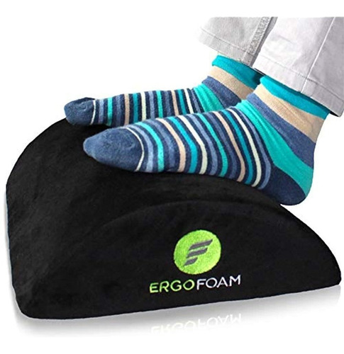 Ergofoam Reposapies Ergonomico Color Negro Premium Espuma 