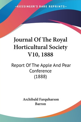 Libro Journal Of The Royal Horticultural Society V10, 188...