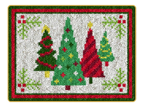 Kit De Alfombra De Gancho De Pestillo Árbol De Navidad