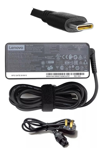 Cargador Notebook Tipo C Mac Lenovo T14 T14s T15 Usb-c 65w