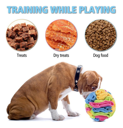 Dongker Pet Snuffle Ball, 5.9/7.9 Peluche Colorido Cachorro