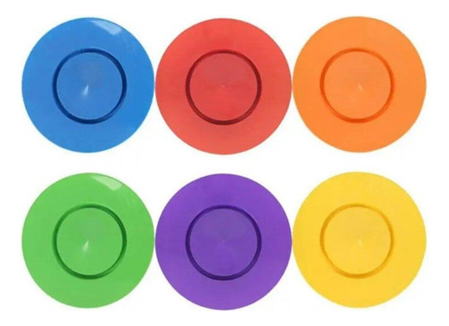 6 Platos Giratorios De Malabares Con Palos, Platos De