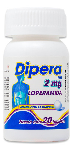 Dipera Loperamida, Frasco Con 20 Tabletas De 2 Mg, Victory