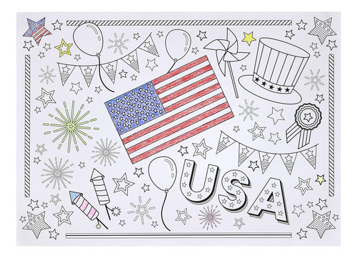 Color-your-own - Tapete Individual De Papel Desechable Rever