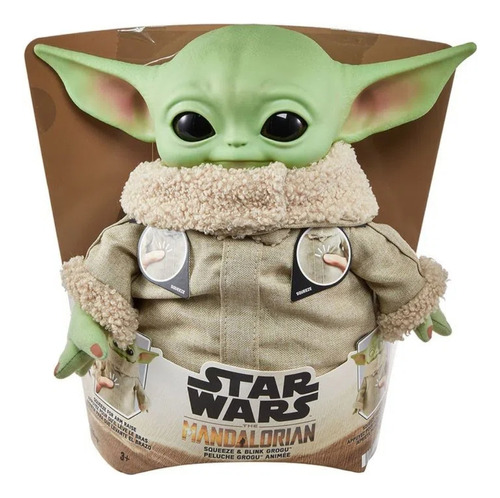 Baby Yoda Grogu Peluche Y Sonido Cierra Los Ojos Mandalorian