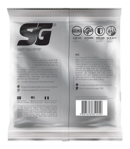 Cuerda de guitarra 09 Sg con lengüeta extra en E de 1er minuto