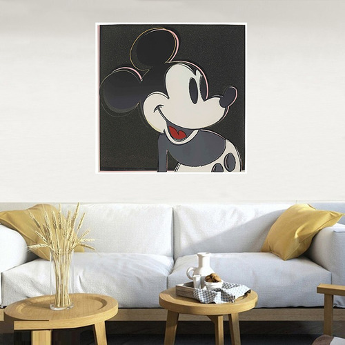 Cuadro Decorativo Moderno Andy Warhol Mickey Mouse 90x90