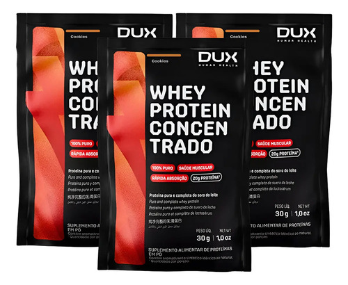 Suplemento en pó Dux Whey protein de Whey Protein concentrado sabor cookies x 30g