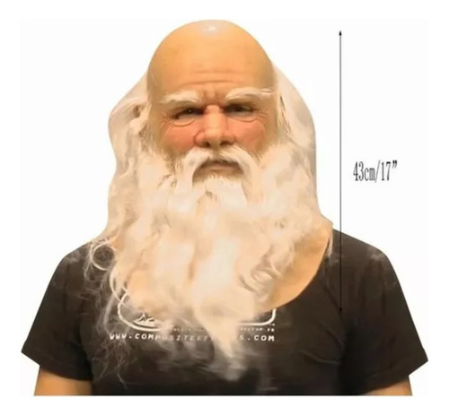 Fe Casco De Látex Suave, Máscara De Papá Noel