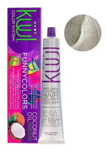 Tinta Kuul Fantasia Color Funny Gris Plata 90ml Tono 8.1 rubio claro cenizo