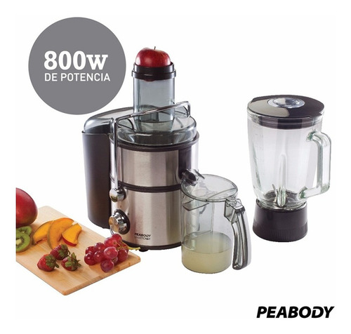 Juguera eléctrica Peabody PE-JL6003 acero inoxidable 220V con accesorios