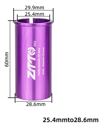 Adaptador De Conversión De Tubo De Poste De 28,6 A 25,4 Mm