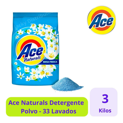 Ace Detergente En Polvo Naturals B.fresca 3 Kg - 1uds