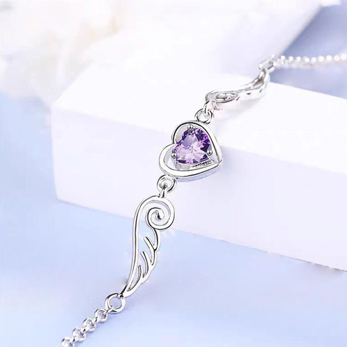Cx Braceleta De Corazón De Dhinestone Brazalete De Del