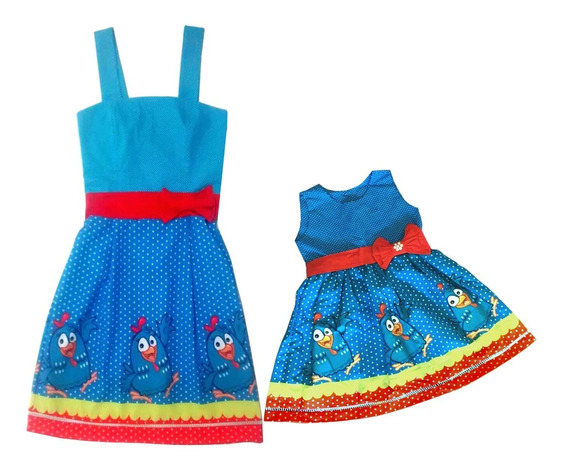 vestido galinha pintadinha mae e filha