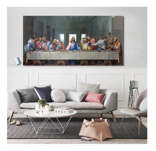 Imagen 3 de 6 de Cuadro Decorativo Ultima Cena 70x140 Envió Gratis