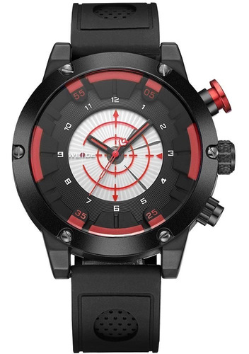 Relógio Masculino Weide Analógico Wh-6301 - Preto E Vermelho