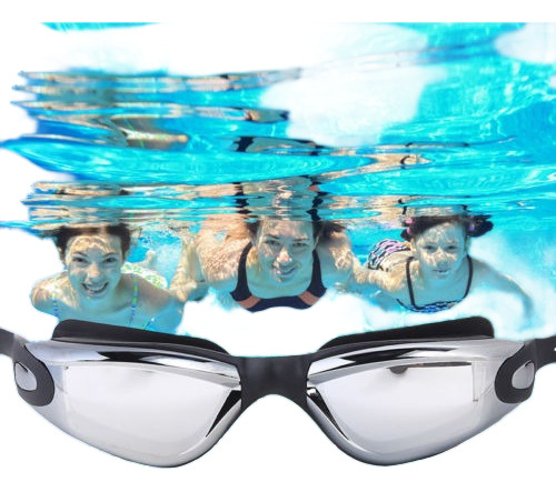 Adulto No Empaña Piscina Gafas De Nadar Gafas Ajustable Uv P