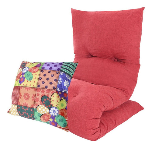 Futon Colchonete Dobrável Solteiro + Almofada Patchwork BF Colchões