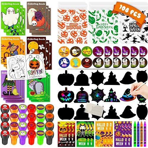 108 Pcs 18 Pack Surtido De Halloween Art And Craft 3868v