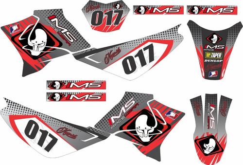 Kit Trilha Adesivo Xtz Moto Cross Ims Kr04