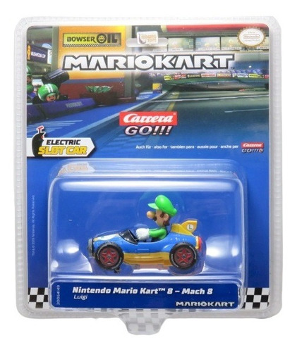 Miniatura Luigi Mach 8 Autorama Mario Kart 8 1/43 Carrera Go