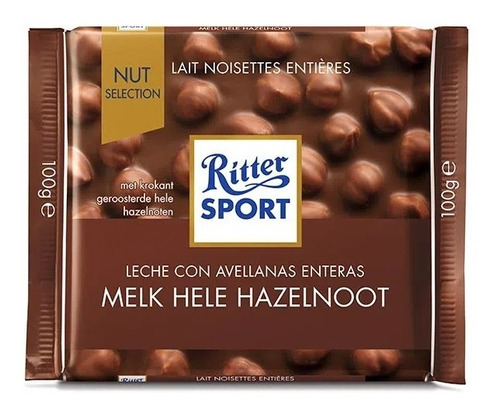 Chocolate Con Leche Con Avellanas Ritter 100g Alemania!