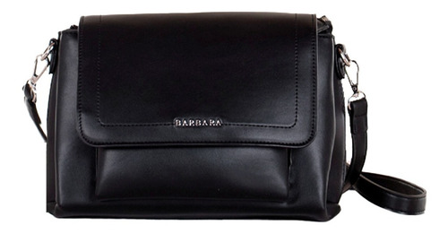 Imagen 3 de 5 de Cartera Bandolera Mujer Cuero Sintetico Barbara Bags Negra