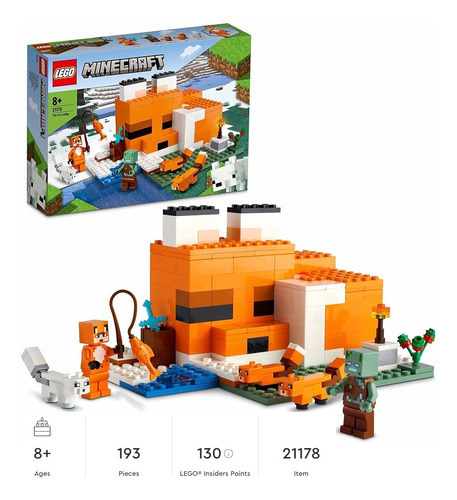 Lego 21178 Minecraft El Refugio Del Zorro 193 Pzs