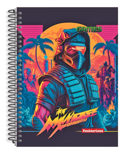 Caderno Universitário Games 10 Matérias 160 Folhas Capa Dura Cor Games Maximo