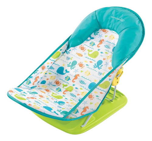 Bañera Para Bebé Plegable Summer Infant Ballena Color Verde Ballenas