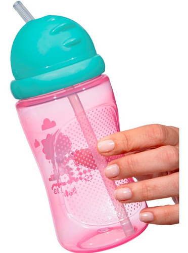 Garrafa Copo Infantil Buba Com Canudo Silicone 340ml