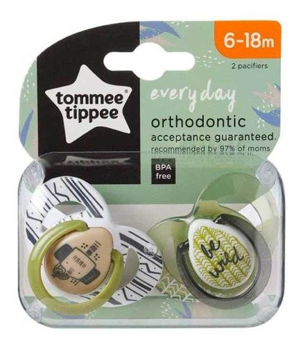 Chupones Tommee Tippee Every Day 6-18m Verde