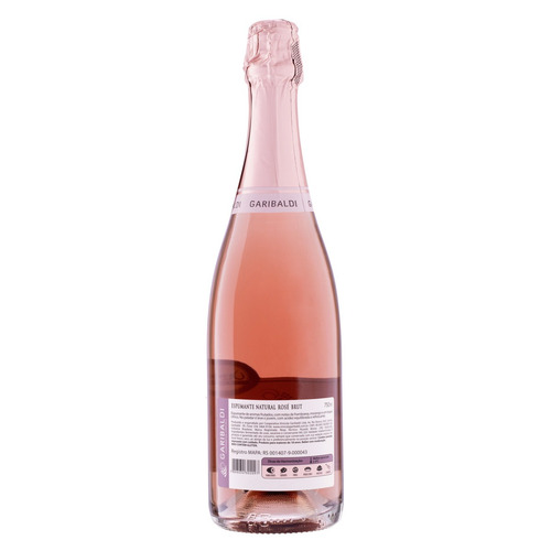 Imagem 2 de 2 de Espumante Brasileiro Rosé Brut Garibaldi Vero Trebbiano Colombard Ancellotta Serra Gaúcha Garrafa 750ml