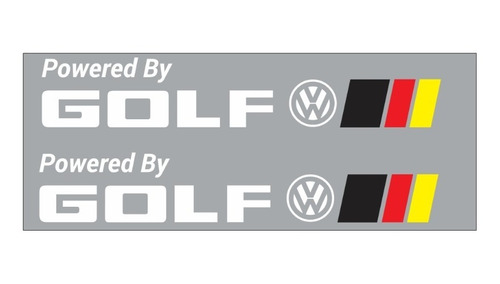 Sticker Tuning Powered By Golf Para Puertas Autos Deportivos