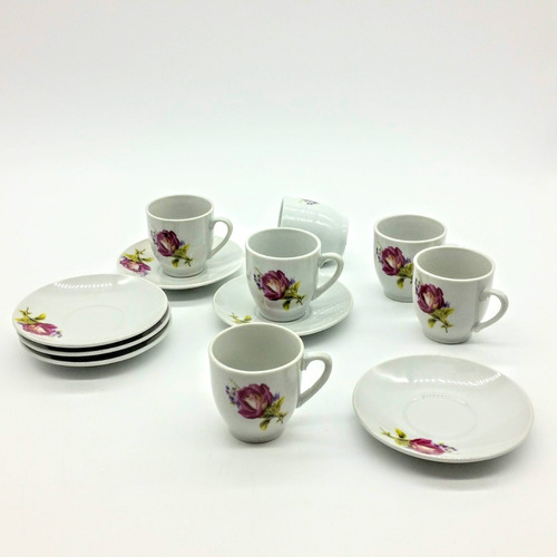 Imagen 3 de 3 de Juego De Café 12 Pzs 6 Tazas C/plato