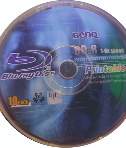 Blu Ray Benq Imprimibles Printable 25 Gb 6x Oferta Pack X 10