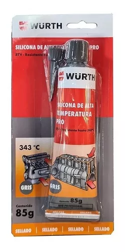 SILICONA WURTH DE ALTA TEMPERATURA PRO 85 Gr GRIS