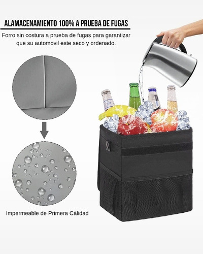 Cubo Grande Multiusos Impermeable Para Auto Y Viajes 9.5 Lt