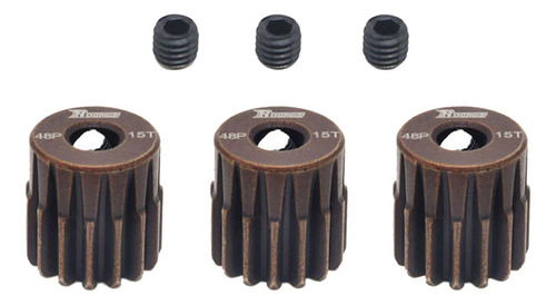 3x Metal Acero 3.175mm Eje Agujero Motor Engranajes Para 15t