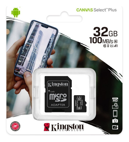 Imagen 3 de 7 de Memoria Micro Sd 32gb Kingston Clase 10 Con Adaptador
